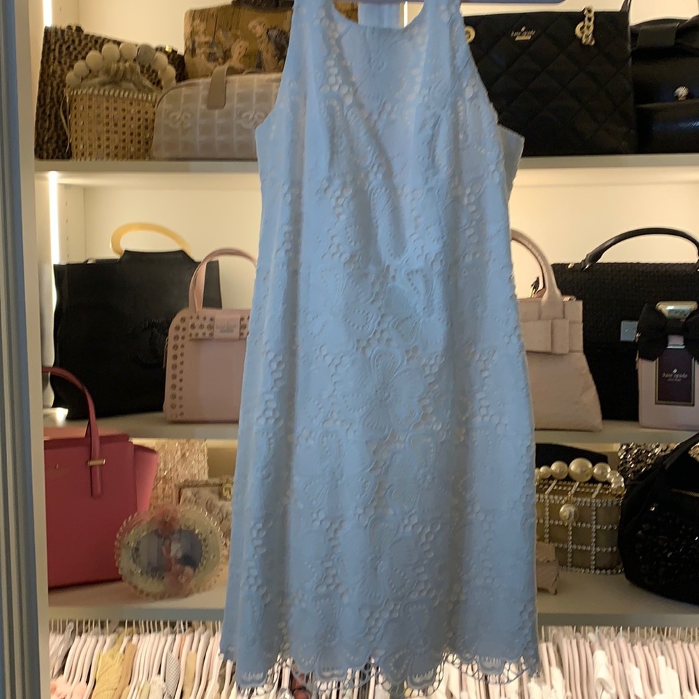 Lilly Pulitzer, Dotted Blossom Eyelet Dress Gem